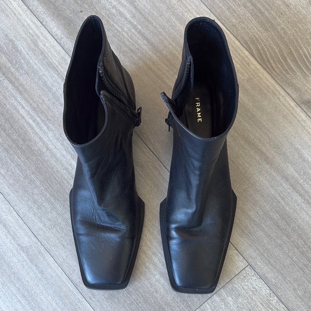 Leather Black Ankle Boots